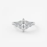 Princess Cluster Lab Grown Diamond Engagement Ring
