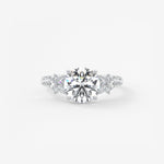 Round Cluster Lab Grown Diamond Engagement Ring