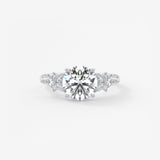 Round Cluster Lab Grown Diamond Engagement Ring