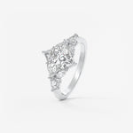 Princess Cluster Lab Grown Diamond Engagement Ring