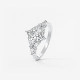 Princess Cluster Lab Grown Diamond Engagement Ring
