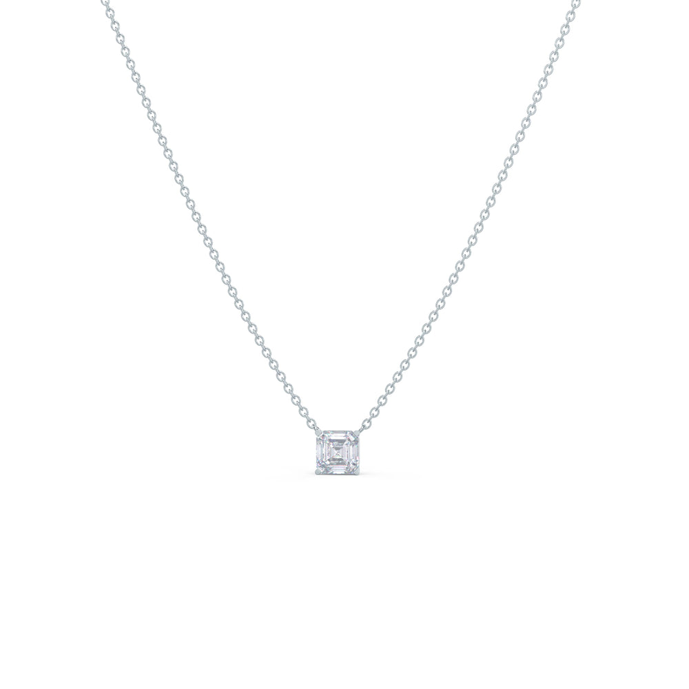 
                  
                    0.50 CT Floating Asscher Cut Moissanite Necklace With Solitaire Style
                  
                