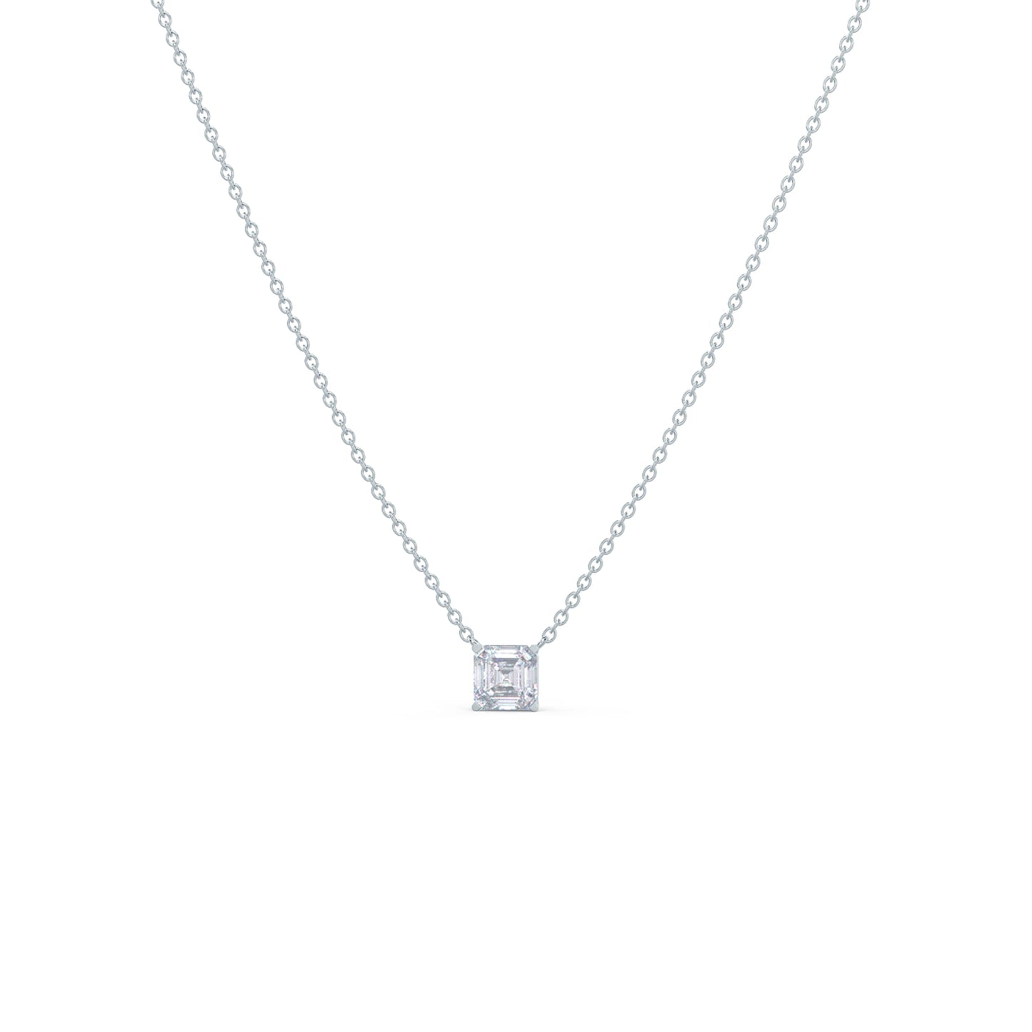 
                  
                    0.50 CT Floating Asscher Cut Moissanite Necklace With Solitaire Style
                  
                