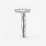 Marquise Hidden Halo Lab Grown Diamond Engagement Ring