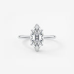 Marquise Hidden Halo Lab Grown Diamond Engagement Ring