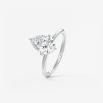 Pear Solitaire Lab Grown Diamond Engagement Ring