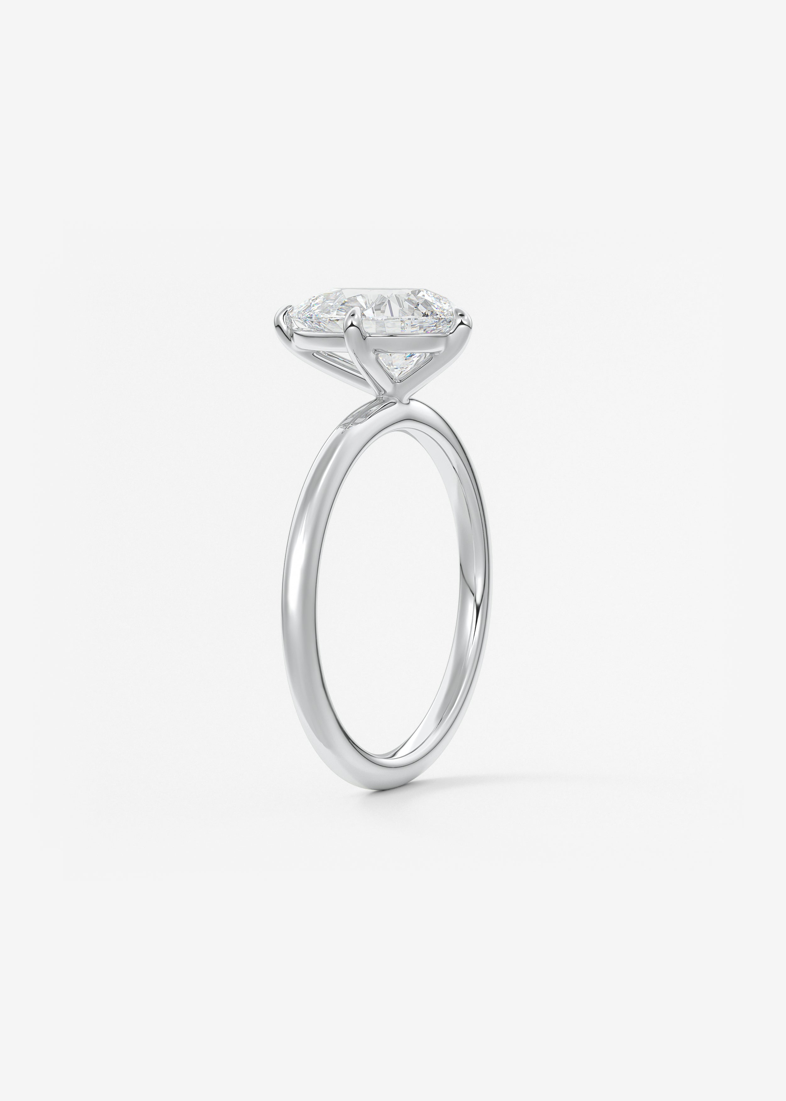 Pear Solitaire Lab Grown Diamond Engagement Ring
