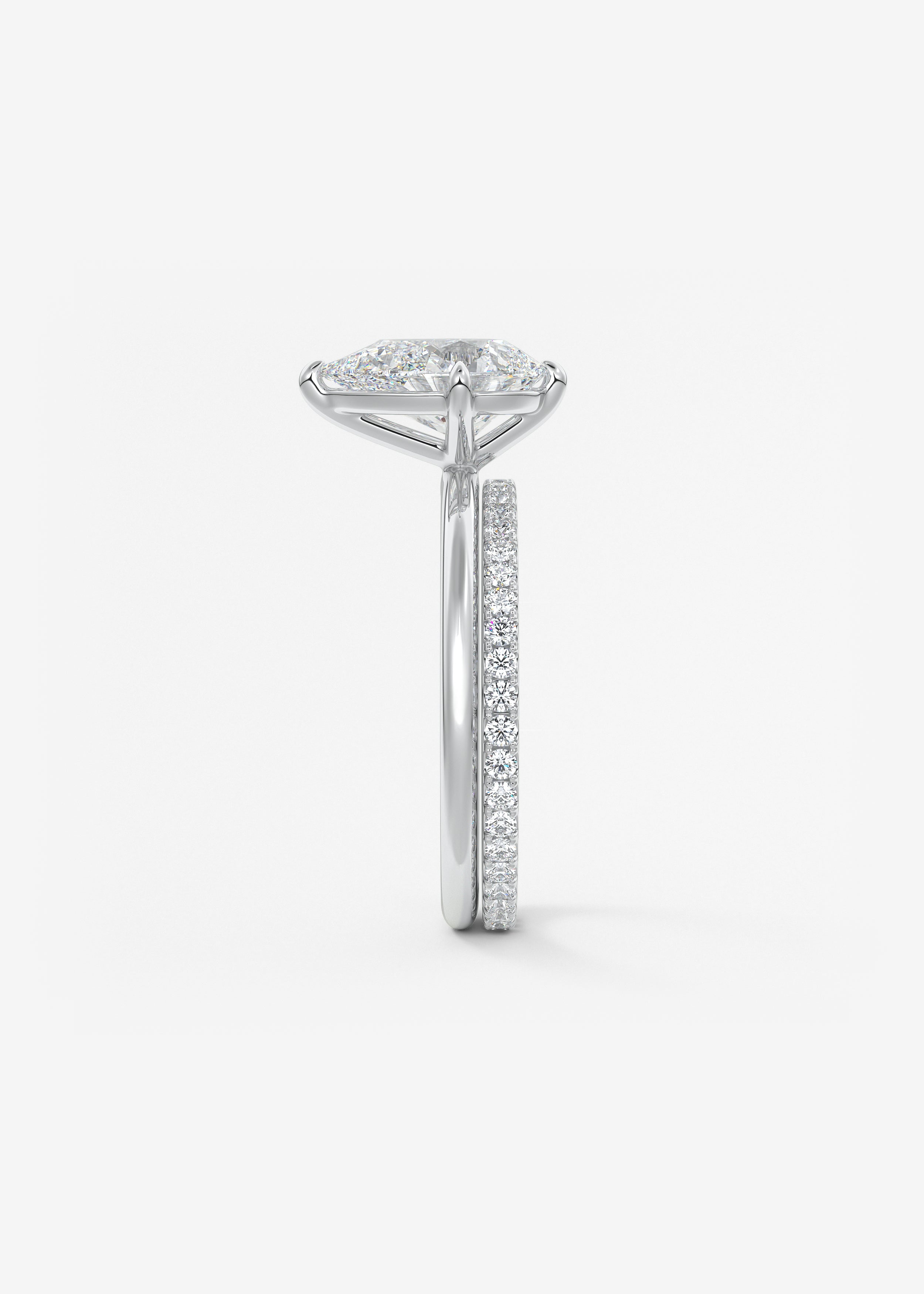Pear Solitaire Lab Grown Diamond Engagement Ring