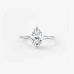 Pear Solitaire Lab Grown Diamond Engagement Ring