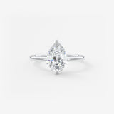 Pear Solitaire Lab Grown Diamond Engagement Ring