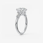Oval Cluster Lab Grown Diamond Engagement Ring