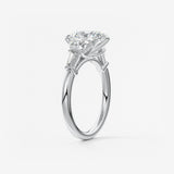 Oval Cluster Lab Grown Diamond Engagement Ring