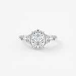 Oval Cluster Lab Grown Diamond Engagement Ring