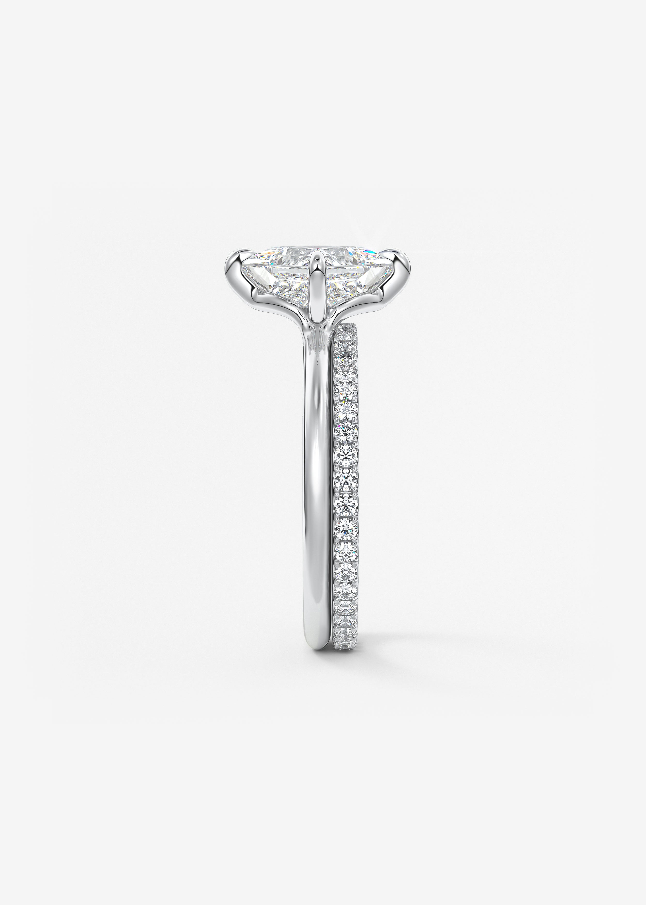 Princess East West Lab Grown Diamond Engagement Ring