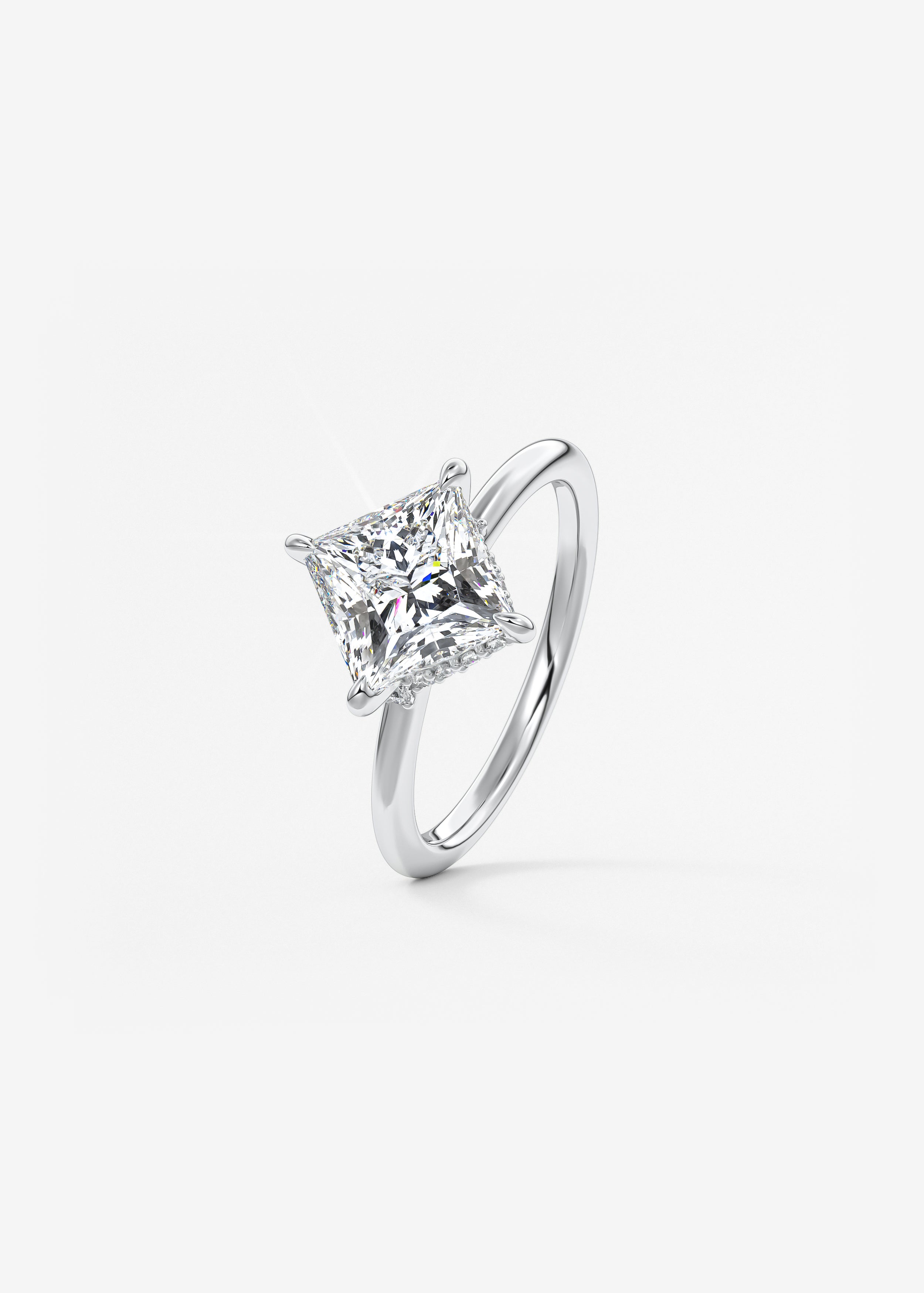Princess East West Lab Grown Diamond Engagement Ring