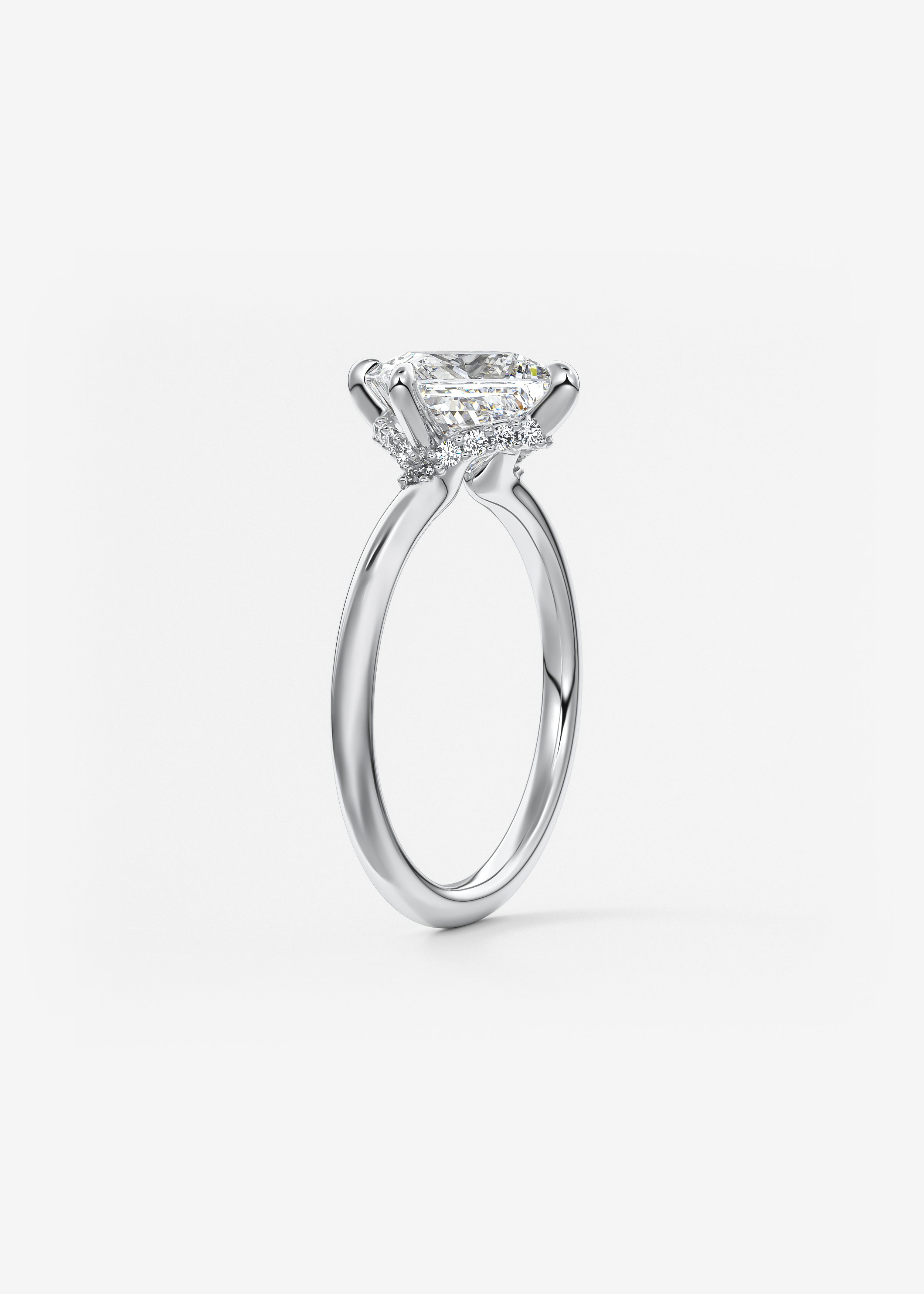 Princess East West Lab Grown Diamond Engagement Ring
