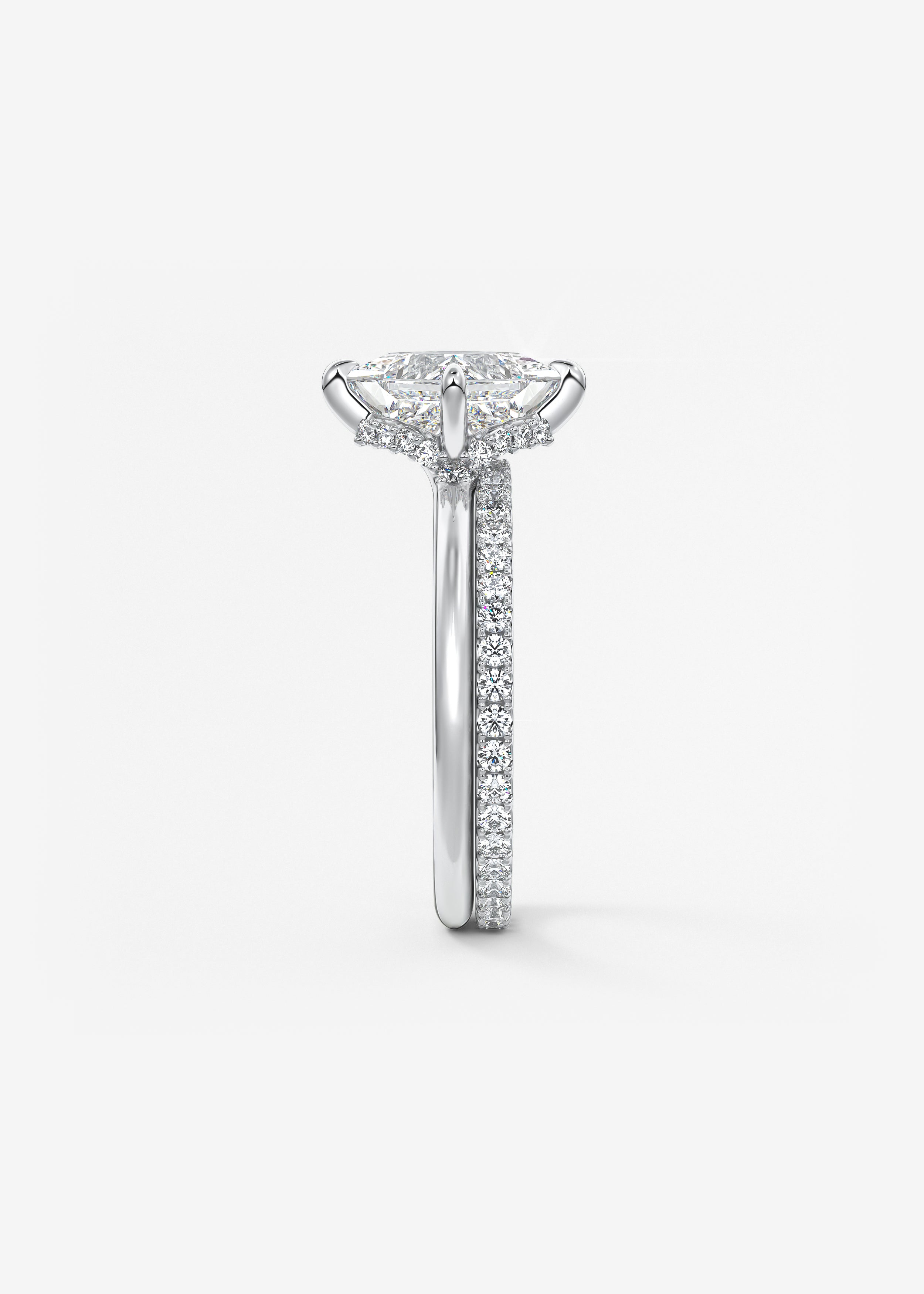 Princess East West Lab Grown Diamond Engagement Ring