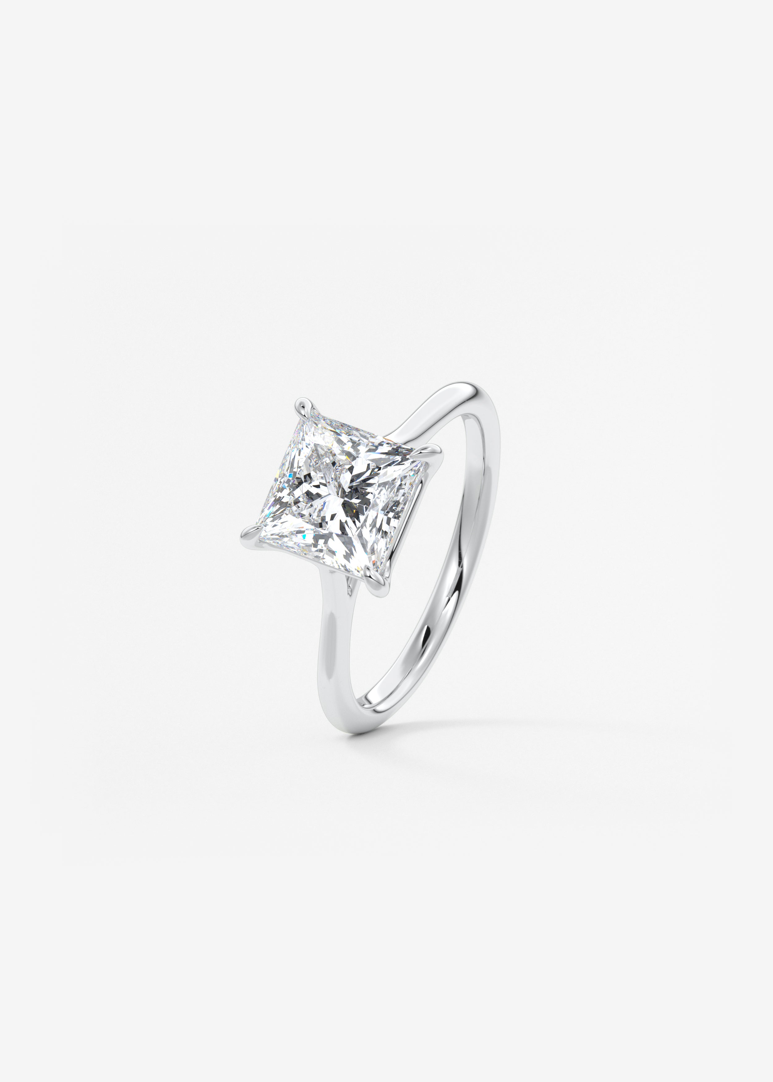 Princess Cathedral Lab Grown Diamond Engagement Ring