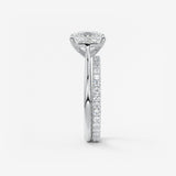 Princess Cathedral Lab Grown Diamond Engagement Ring