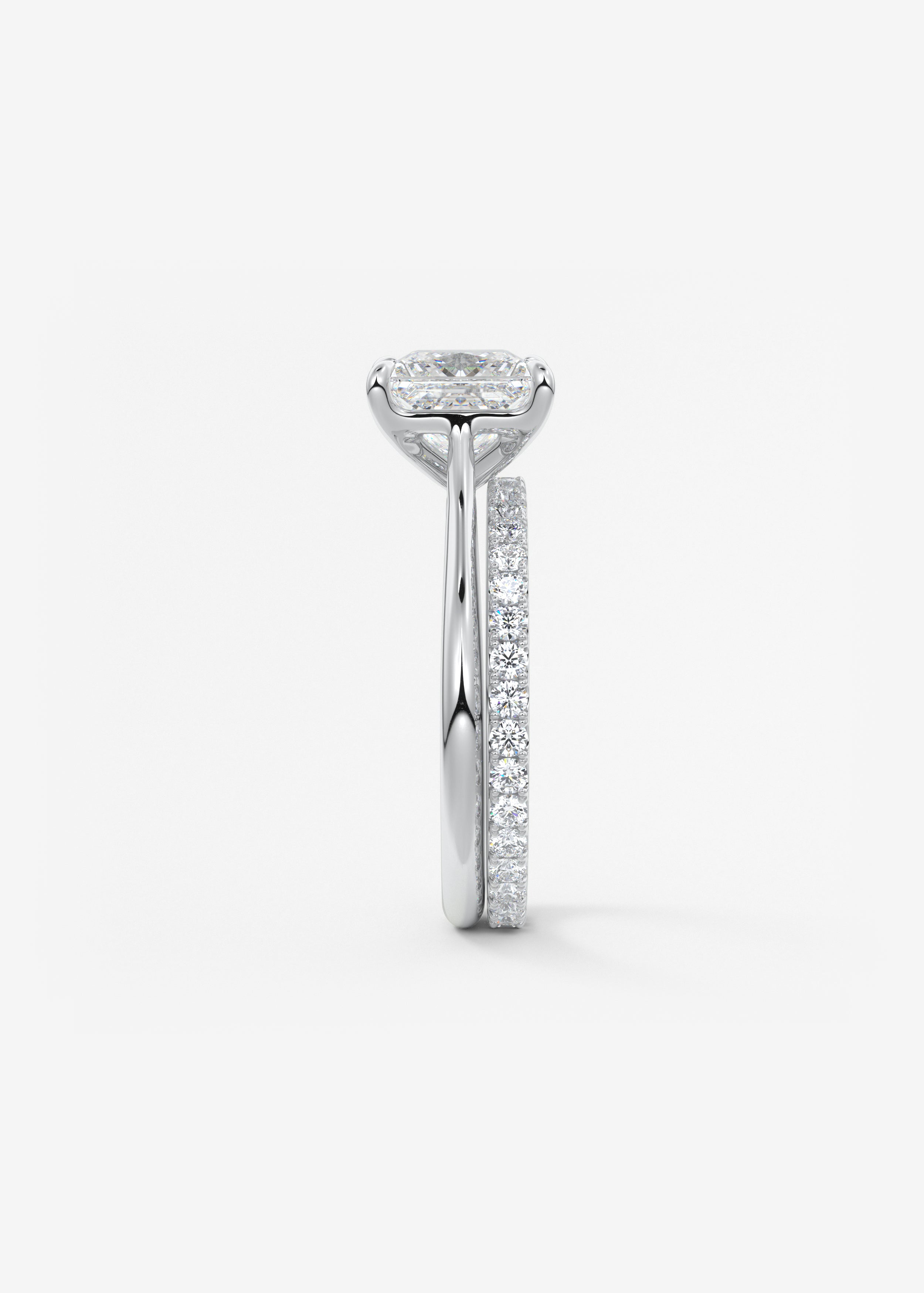Princess Cathedral Lab Grown Diamond Engagement Ring