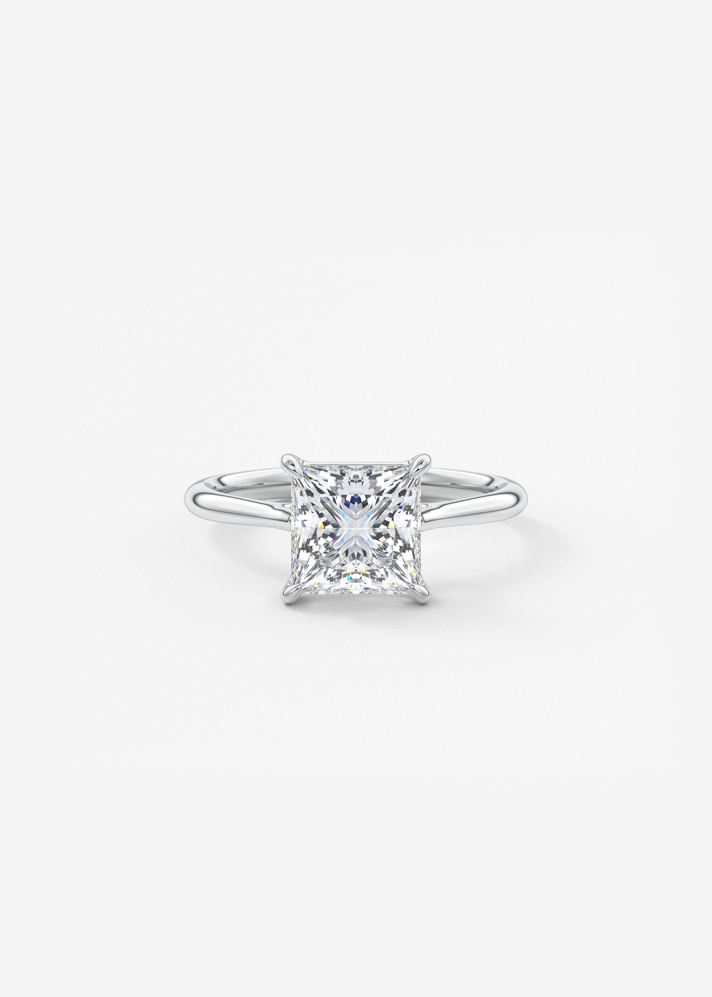 Princess Cathedral Lab Grown Diamond Engagement Ring