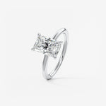 Radiant Hidden Halo Lab Grown Diamond Engagement Ring