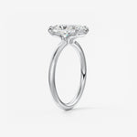 Radiant Hidden Halo Lab Grown Diamond Engagement Ring