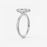 Radiant Hidden Halo Lab Grown Diamond Engagement Ring