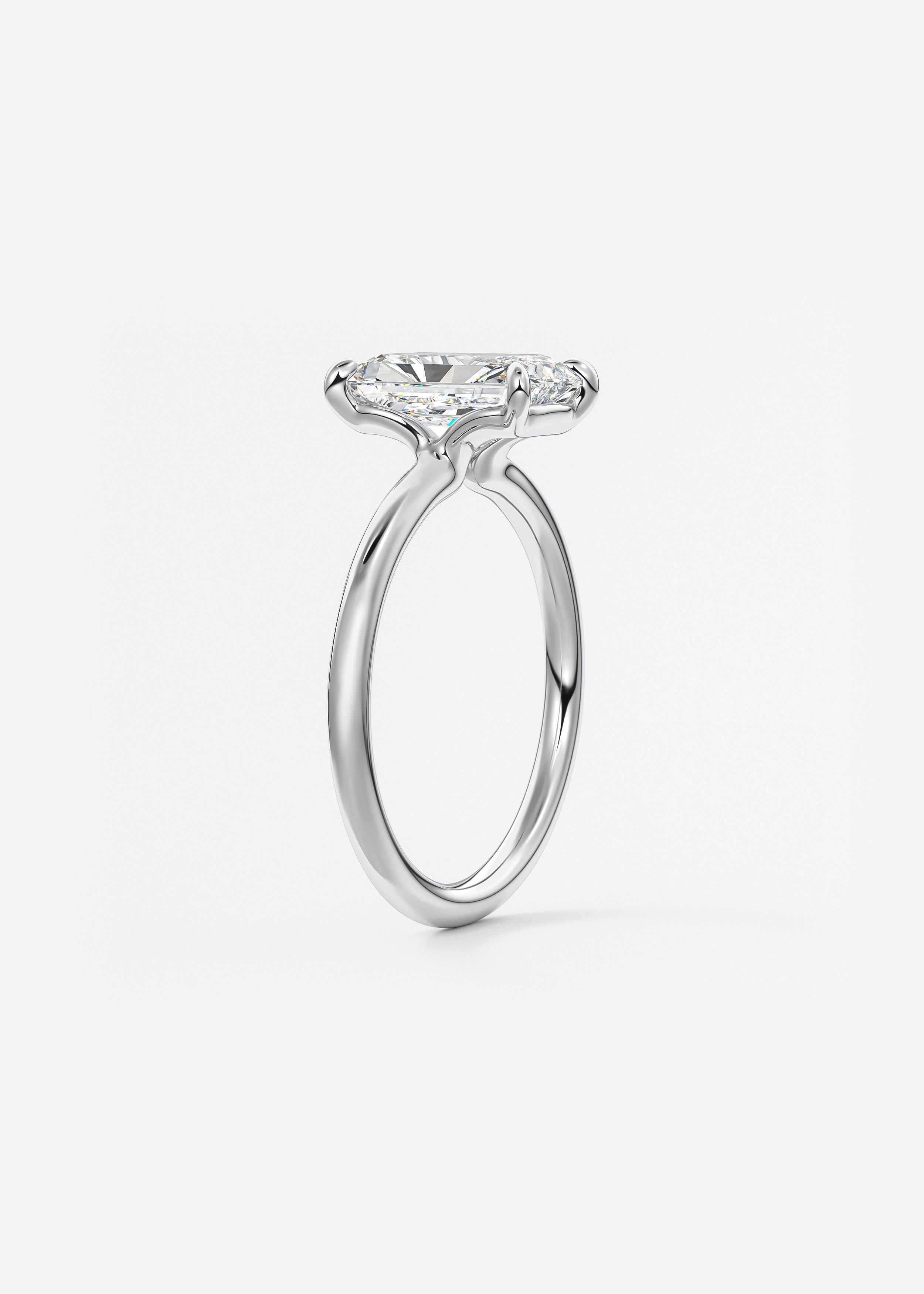 Radiant Hidden Halo Lab Grown Diamond Engagement Ring