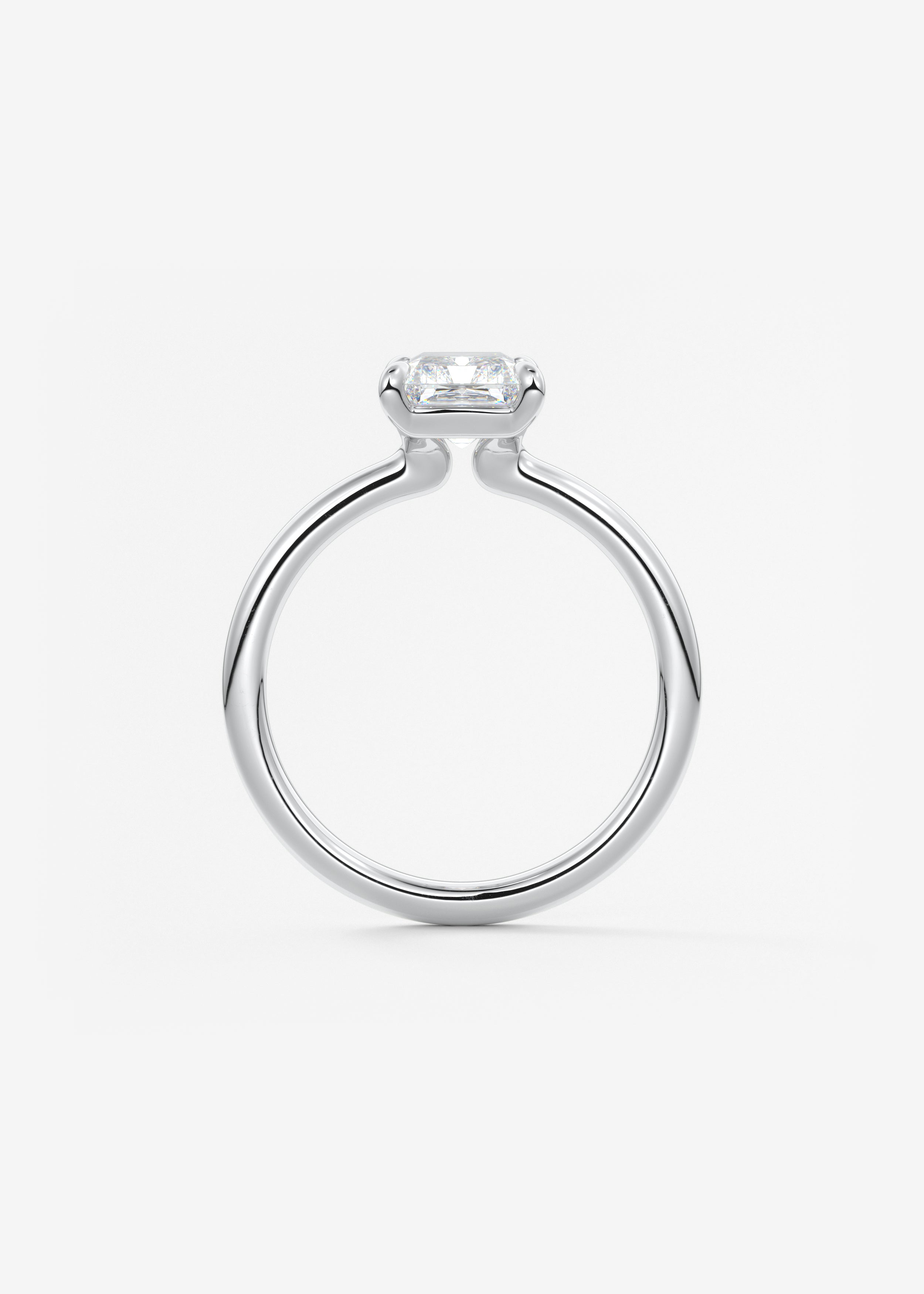 Radiant Hidden Halo Lab Grown Diamond Engagement Ring