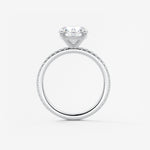 Round Pave Lab Grown Diamond Engagement Ring