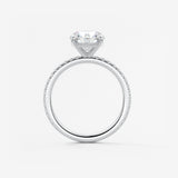 Round Pave Lab Grown Diamond Engagement Ring