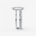 Marquise Cathedral Lab Grown Diamond Engagement Ring