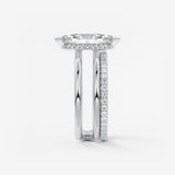 Marquise Cathedral Lab Grown Diamond Engagement Ring