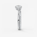 Cushion Cathedral Lab Grown Diamond Engagement Ring