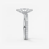 Marquise Cathedral Lab Grown Diamond Engagement Ring