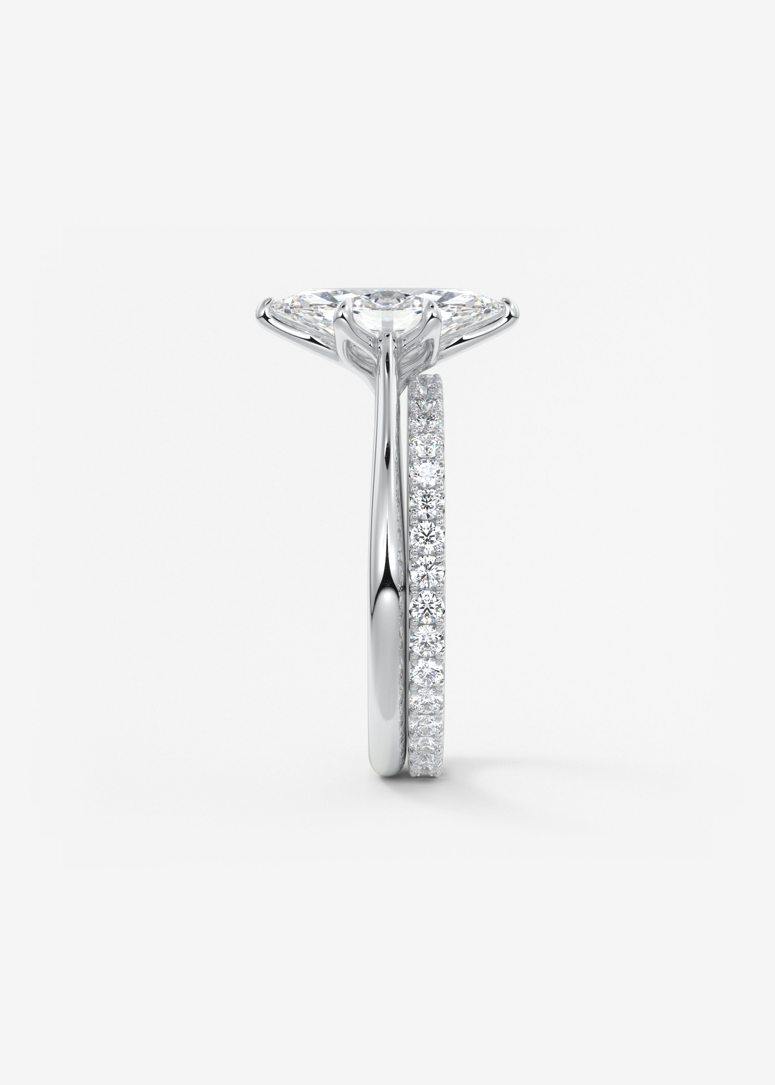 Marquise Cathedral Lab Grown Diamond Engagement Ring