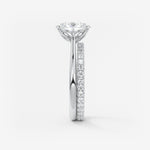 Oval Cathedral Lab Grown Diamond Engagement Ring