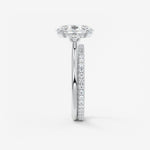 Oval Three Stone Lab Grown Diamond Engagement Ring