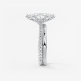 Marquise Cluster Lab Grown Diamond Engagement Ring