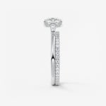 Cushion Three Stone Lab Grown Diamond Engagement Ring