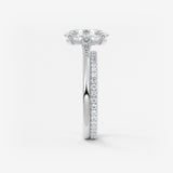 Oval Three Stone Lab Grown Diamond Engagement Ring
