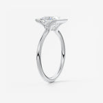 Princess Half Bezel Lab Grown Diamond Engagement Ring