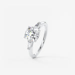 Cushion Three Stone Lab Grown Diamond Engagement Ring