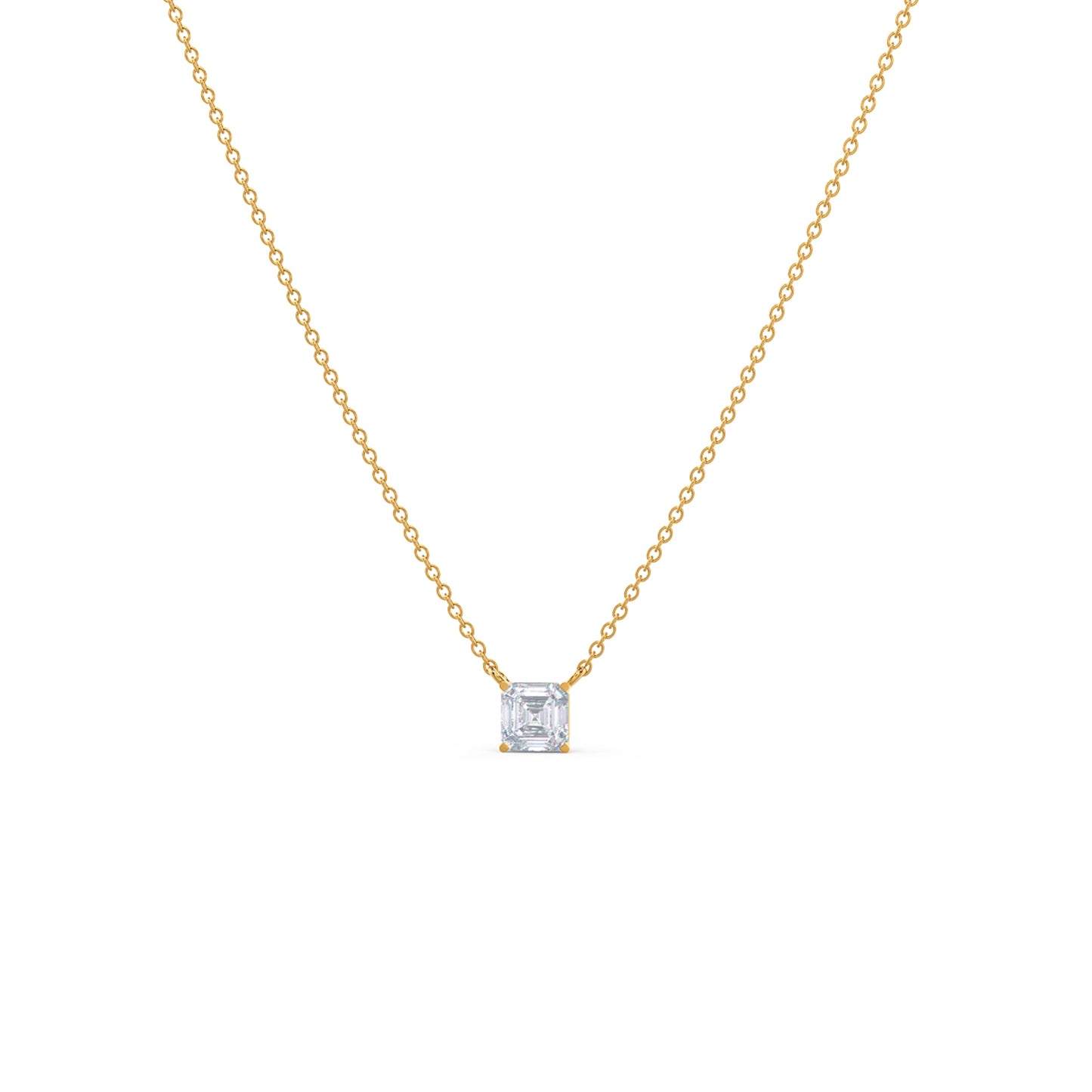 
                  
                    0.50 CT Floating Asscher Cut Moissanite Necklace With Solitaire Style
                  
                