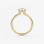 Asscher Hidden Halo Lab Grown Diamond Engagement Ring