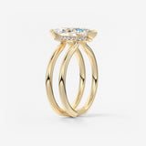 Marquise Cathedral Lab Grown Diamond Engagement Ring