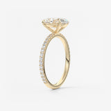 Oval Pave Lab Grown Diamond Engagement Ring