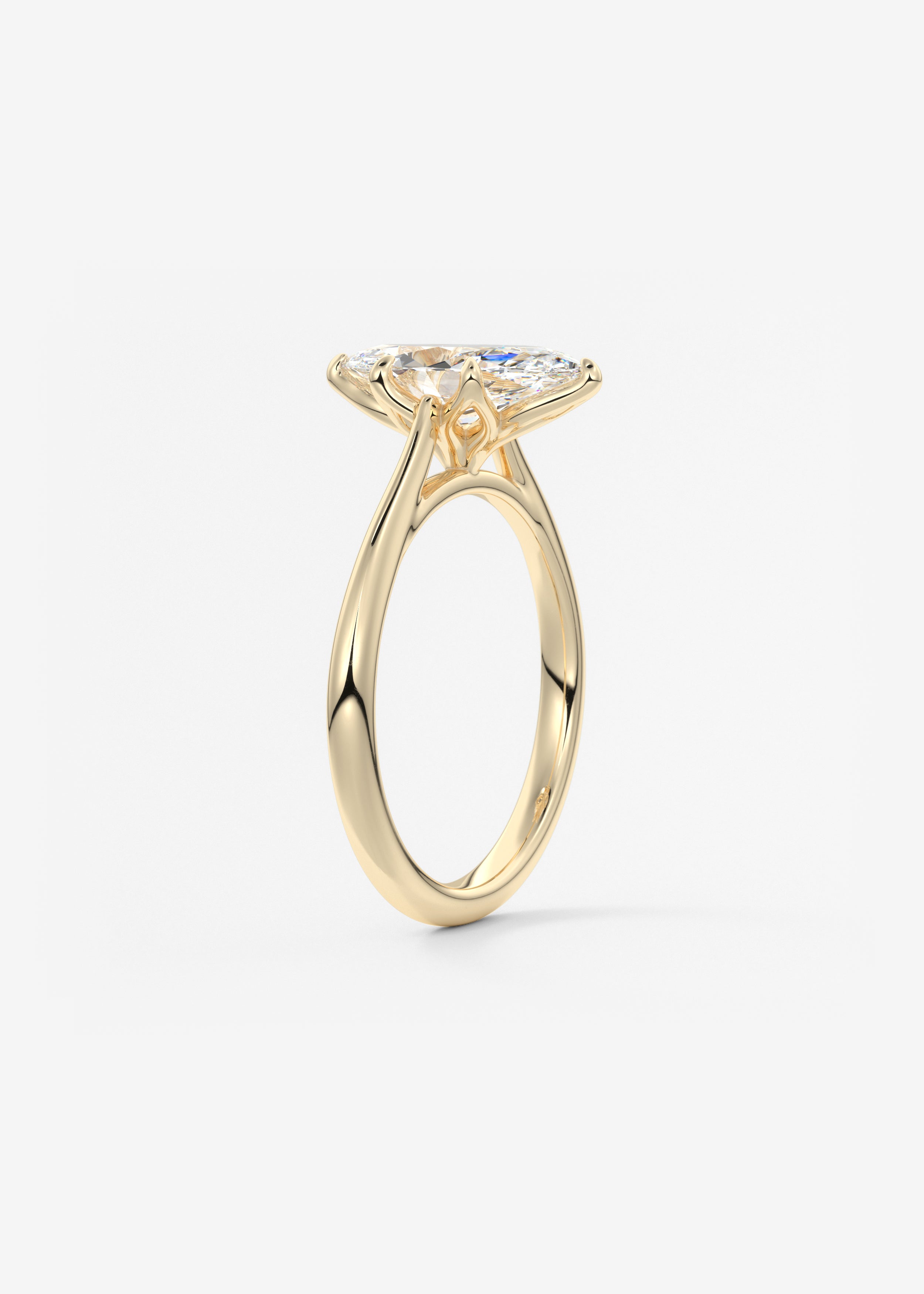 Marquise Cathedral Lab Grown Diamond Engagement Ring