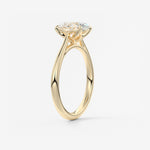 Oval Cathedral Lab Grown Diamond Engagement Ring